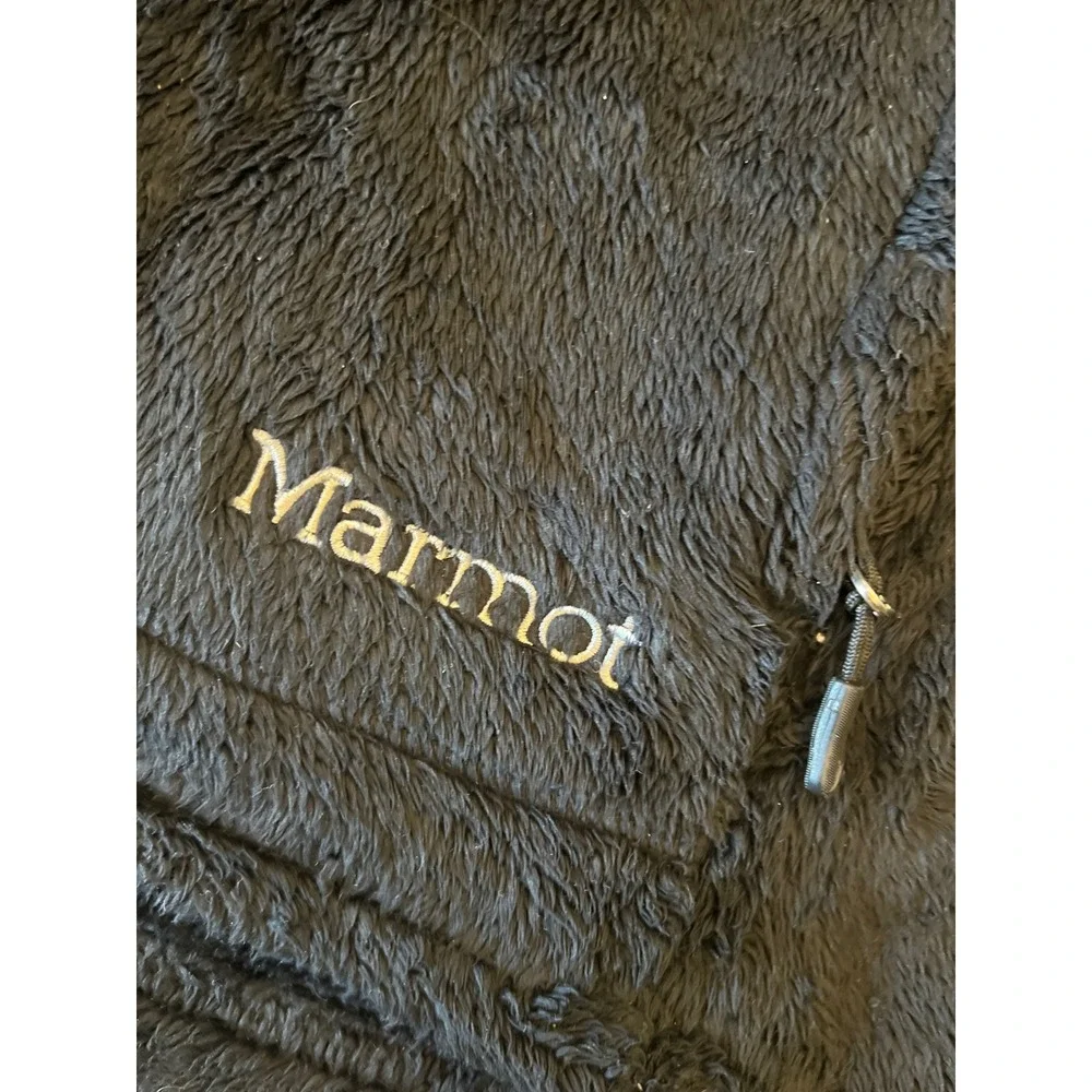 Marmot Womens Black‎ High Pile Fleece Full Zip Jacket Size S P Small